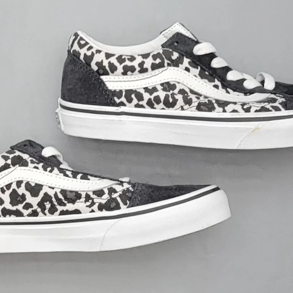 Vans Old Skool Leopard Black/Truewhite VN0A4U3B316 Kids Size 3.0 - Picture 4 of 9